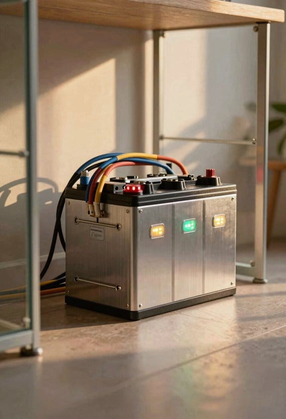clean vented protected battery area