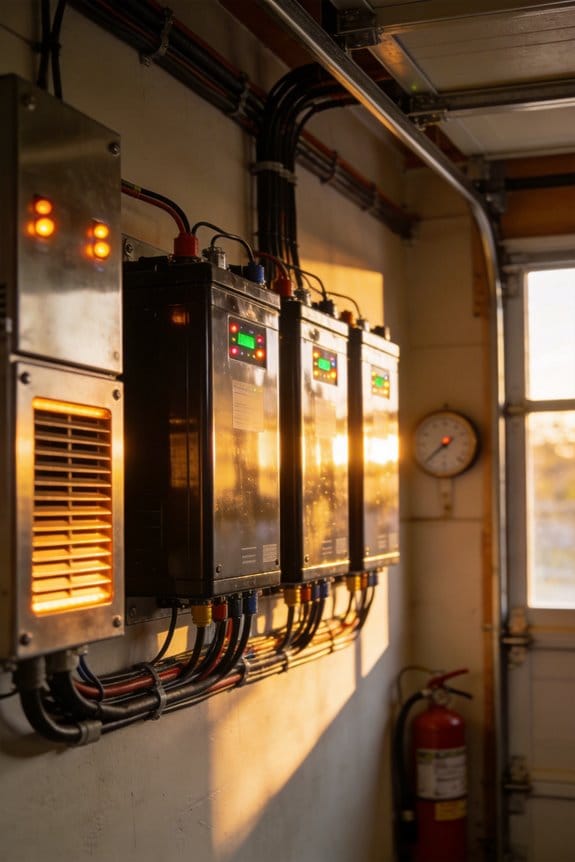properly ventilated monitored battery bank