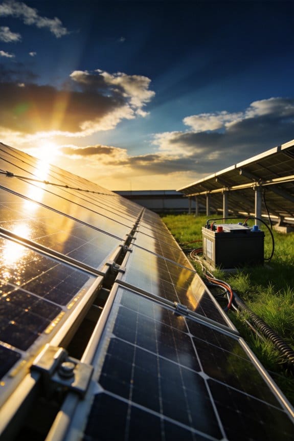 sunlight converts electricity via solar